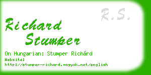 richard stumper business card